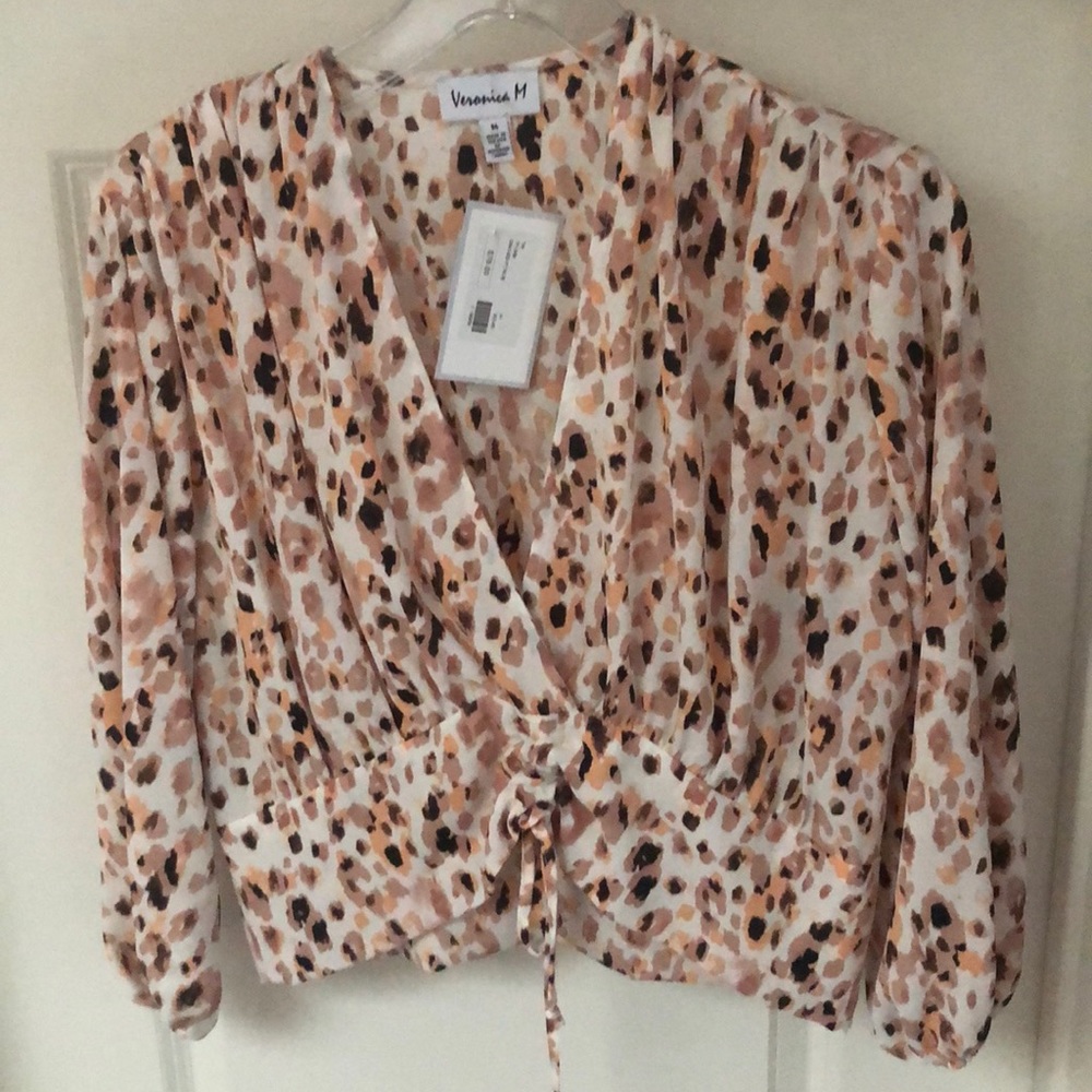 NWT Veronica M Alex Cinched blouse